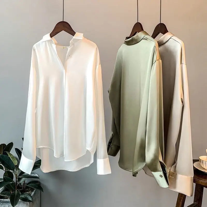 2024Spring Shirt And Blouses New Sweater Cardigans Woman Top Knitted Korean Long Sleeve Lapel Button Elegance Sweet Casual Coats