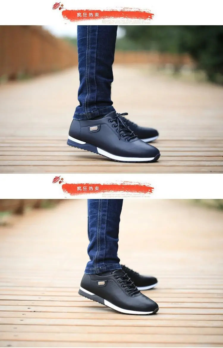 Brand Men's Casual Shoes PU Leather Business Men Shoes Warm Man Board Shoes for Men Outdoor Casual Sneakers Sapatos Masculinos