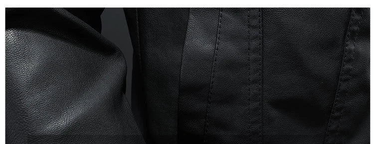 Men's lapel leather jacket autumn oversized slim motorcycle riding suit winter thickened PU leather waterproof work clothes