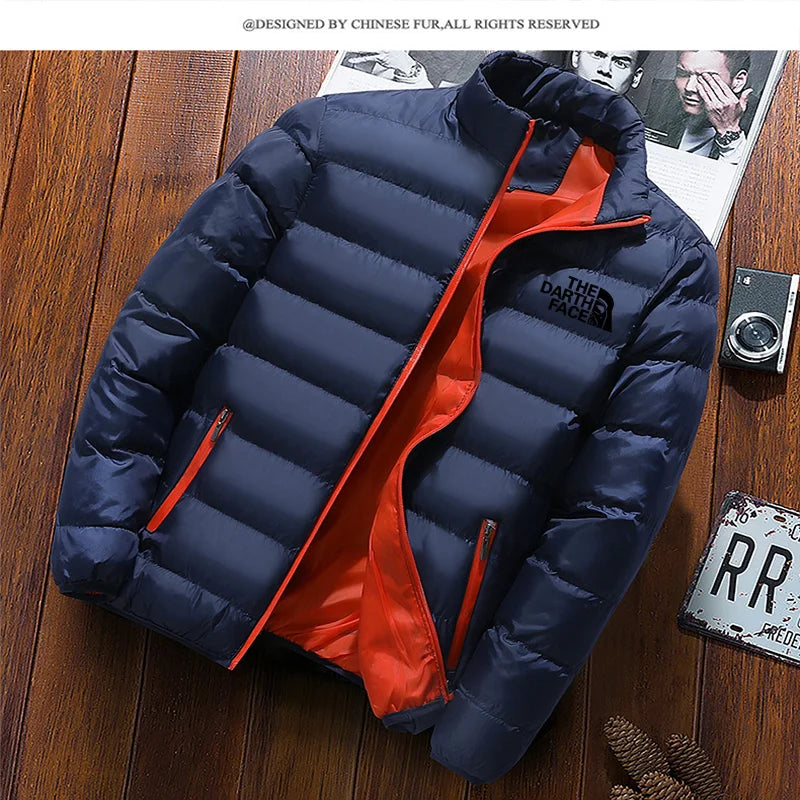 2024 New Fashion Trendy Men's Premium High Collar Winter Jacket end Casual Slim Fit Trend