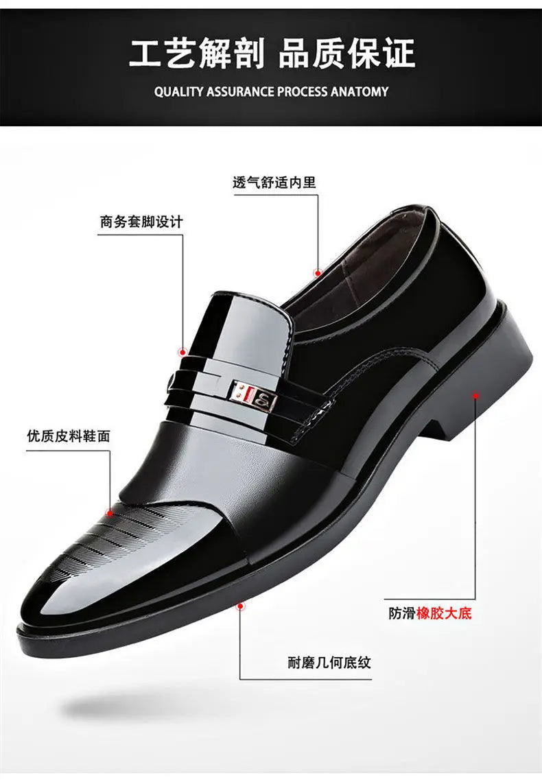 Luxury Men's Dress Shoes Elegant Mens Wedding Party High Quality Dress Shoes Social Man Dress Shoes Round Toe Office Men Loafers