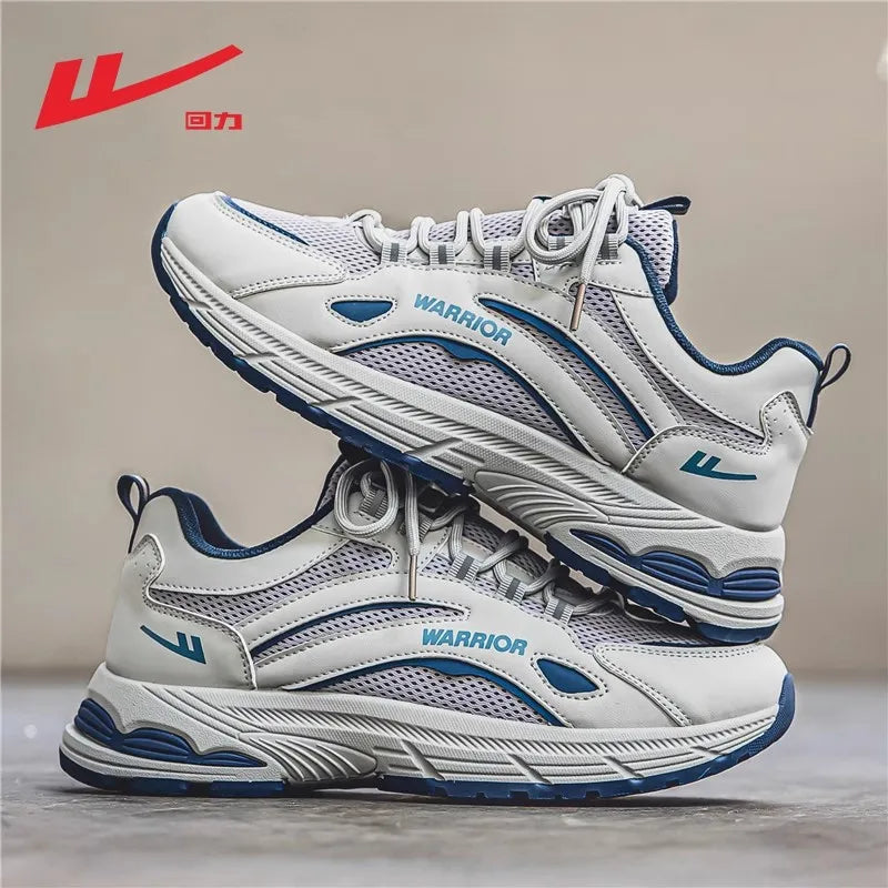 Warrior men's shoes summer mesh breathable sports shoes men's running shoes men's casual all-match dad shoes men's