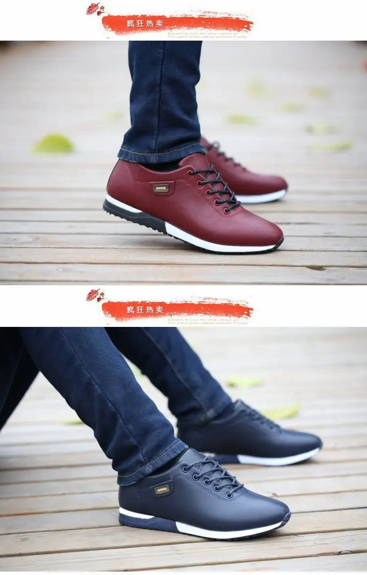 Brand Men's Casual Shoes PU Leather Business Men Shoes Warm Man Board Shoes for Men Outdoor Casual Sneakers Sapatos Masculinos