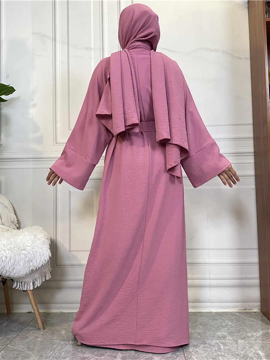 Modest Abayas For Women Muslim Sets Turkey Kaftan Islam Clothing Ramadan Ensembles Musulmans Caftan Marocain Femme Hijab Robe