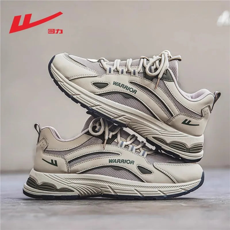 Warrior men's shoes summer mesh breathable sports shoes men's running shoes men's casual all-match dad shoes men's