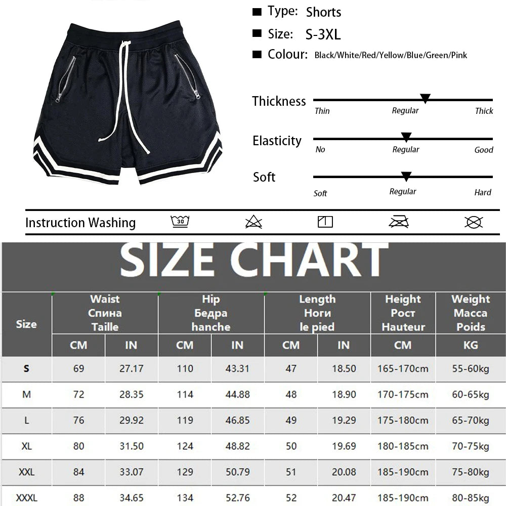 Summer New Men's Sports Fitness Shorts Men Basketball Game Training Running Casual Loose Quick-Drying Five-Point Pants