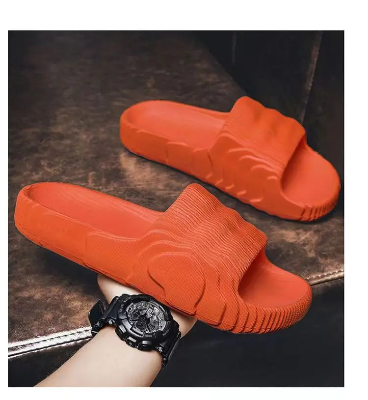 Soft Home Slippers Couple Summer Indoor Skid Proof Bathroom Slippers Sandals Hotel Solid Color Men Women Flip Flops Flat Shoes