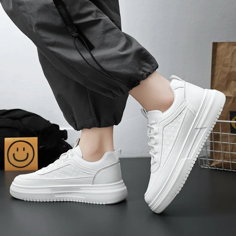 Men's Casual Sneaker Light Walking Tennis Shoes for Men 2024 Fashion Outdoor Thick Non-slip Platform White Shoes Male Zapatillas