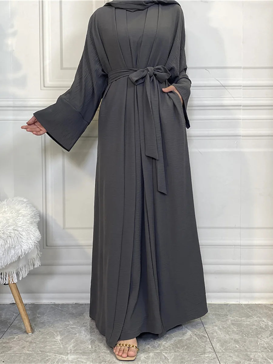 Modest Abayas For Women Muslim Sets Turkey Kaftan Islam Clothing Ramadan Ensembles Musulmans Caftan Marocain Femme Hijab Robe