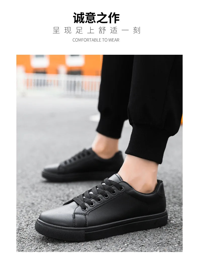 Black Men's Casual Shoes Style Trend Shoes Autumn New Fashion Casual Sneakers for MenNon-slip Lightweight Comfort Flats Shoes