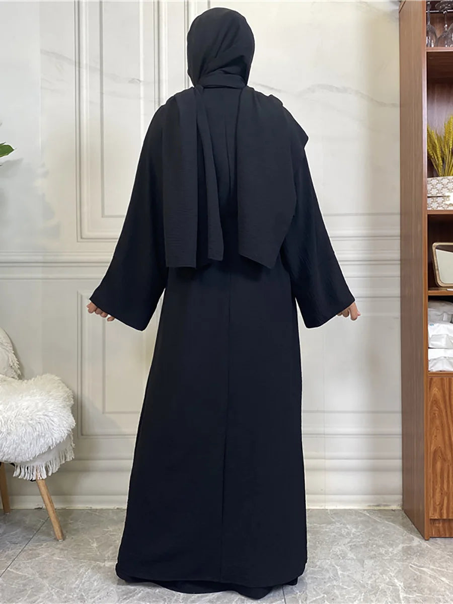 Modest Abayas For Women Muslim Sets Turkey Kaftan Islam Clothing Ramadan Ensembles Musulmans Caftan Marocain Femme Hijab Robe