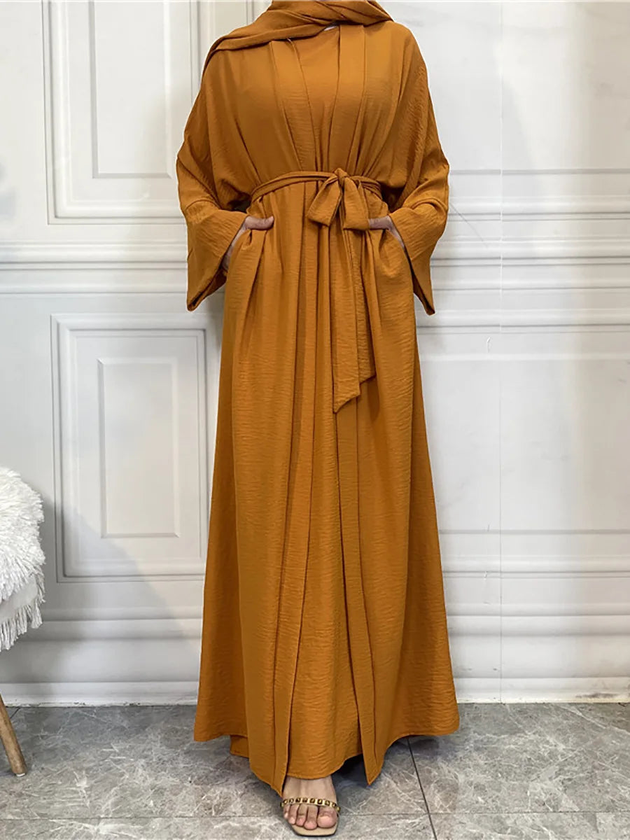 Modest Abayas For Women Muslim Sets Turkey Kaftan Islam Clothing Ramadan Ensembles Musulmans Caftan Marocain Femme Hijab Robe