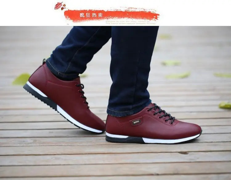 Brand Men's Casual Shoes PU Leather Business Men Shoes Warm Man Board Shoes for Men Outdoor Casual Sneakers Sapatos Masculinos