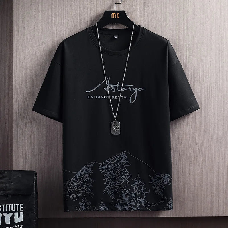 Summer Clothes For Men 2 Piece Men Set Short Sleeve Tshirt Shorts Set Men Fashion Clothing Printing Pattern Slim Tracksuit