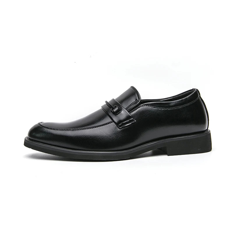 Classic Men's Casual Loafers Driving Shoes Moccasin Fashion Male Comfortable Wedding Leather Shoes Men Business Black Dress Shoe