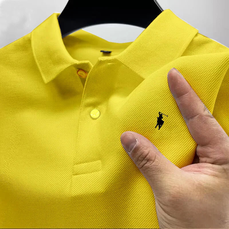 Top New Polo Shirt Men Summer Stritching Men's Shorts Sleeve Polo S-4XL Men Tee Shirt