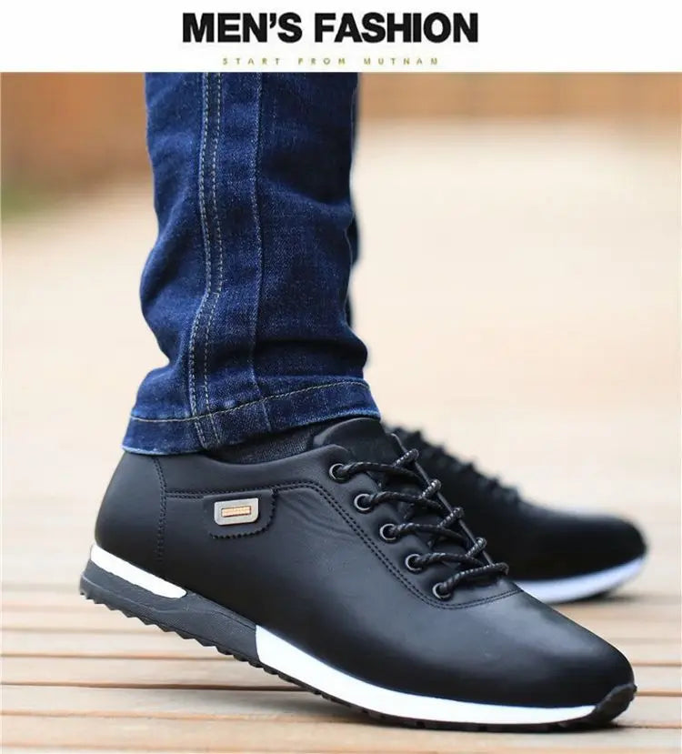 Brand Men's Casual Shoes PU Leather Business Men Shoes Warm Man Board Shoes for Men Outdoor Casual Sneakers Sapatos Masculinos