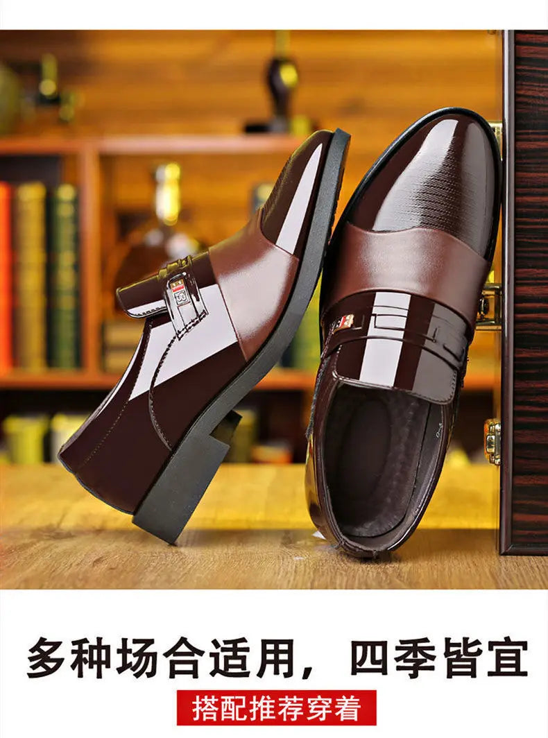 Luxury Men's Dress Shoes Elegant Mens Wedding Party High Quality Dress Shoes Social Man Dress Shoes Round Toe Office Men Loafers