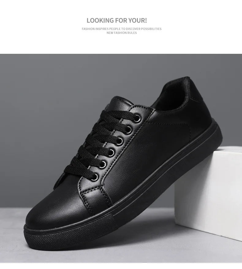 Black Men's Casual Shoes Style Trend Shoes Autumn New Fashion Casual Sneakers for MenNon-slip Lightweight Comfort Flats Shoes